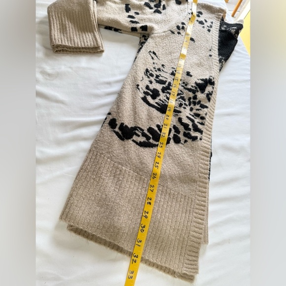 TWINE & STRING Tan and Black leopard print Cardigan Sweater size XL - Picture 14 of 14